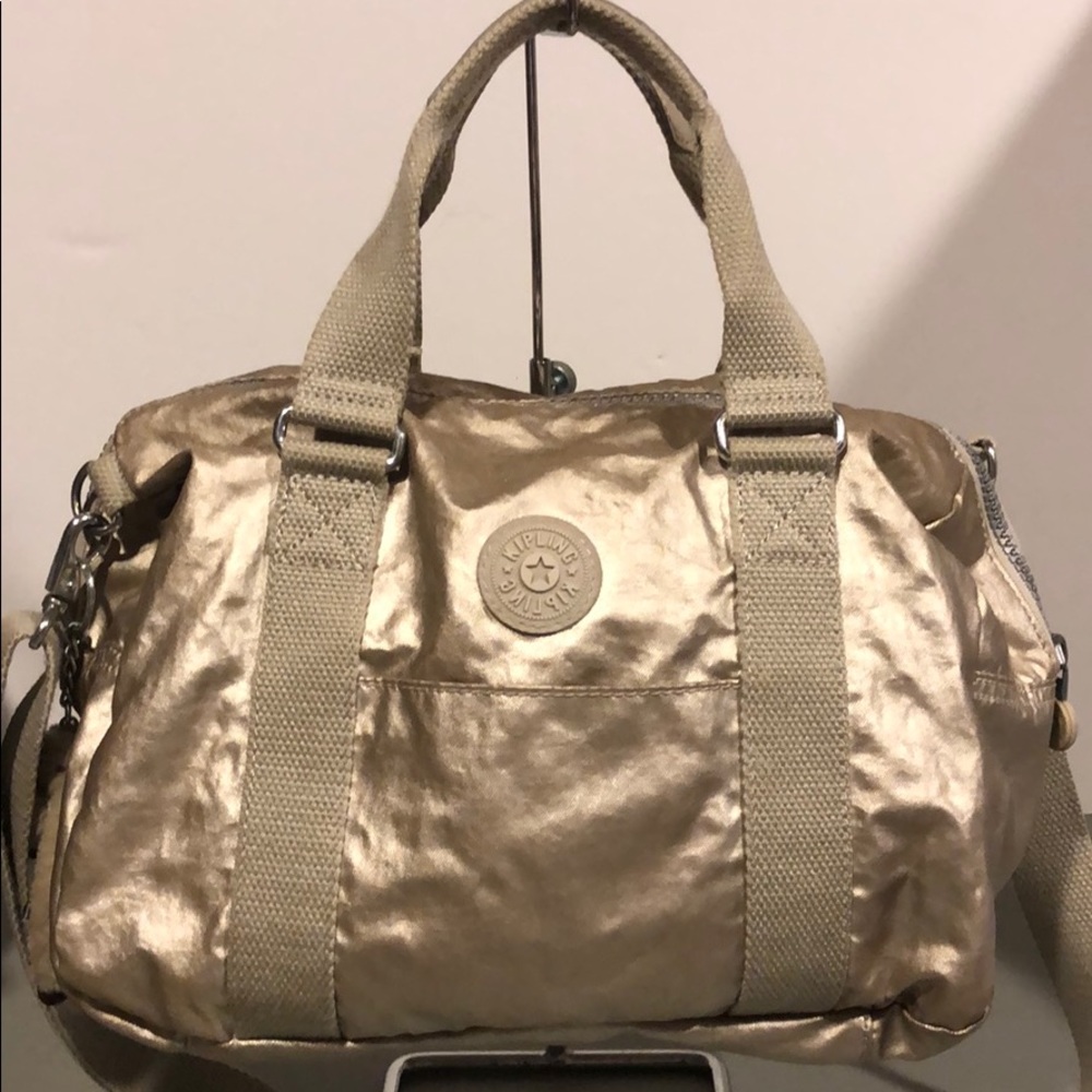Kipling Caska Silver Beige Purse Crossbody Bag